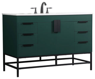 Home Living 22" Modern Green-Light Bathroom Vanity