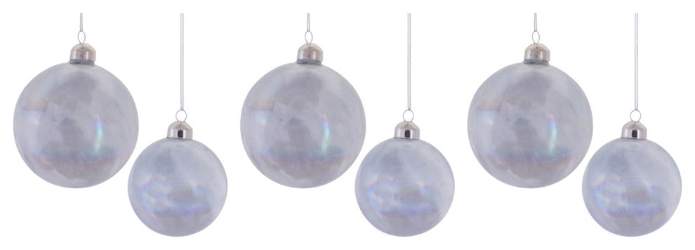 Irredescent Glass Ball Ornament, 12-Piece Set