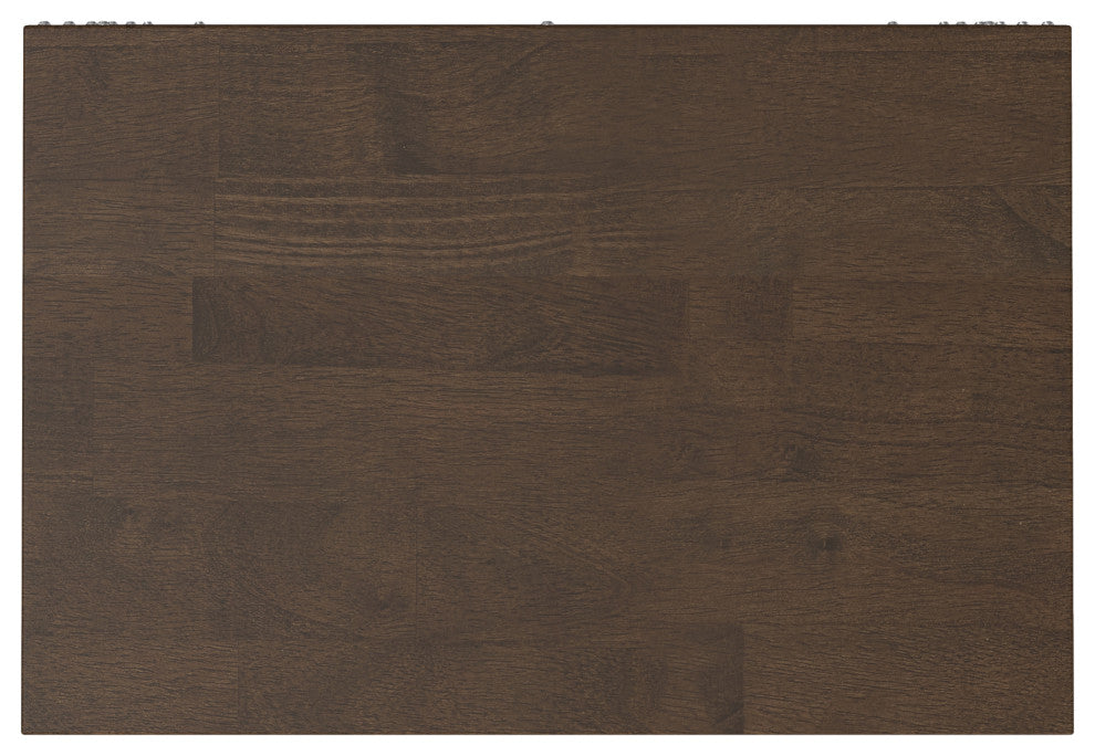 Harper Solid Hardwood 5 Shelf Bookcase, Walnut Brown