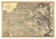 "Sierra Nevada adjacent to the Yosemite Valley, 1869" Paper Art, 46"x33"