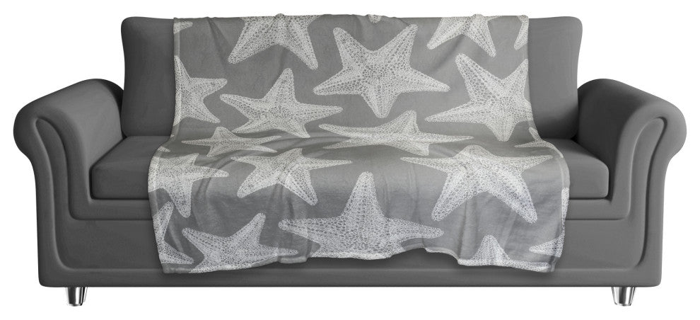 Starfish Gray 50x60 Throw Blanket