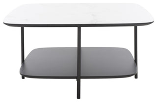Safavieh Anzia Coffee Table, White Marble/Black