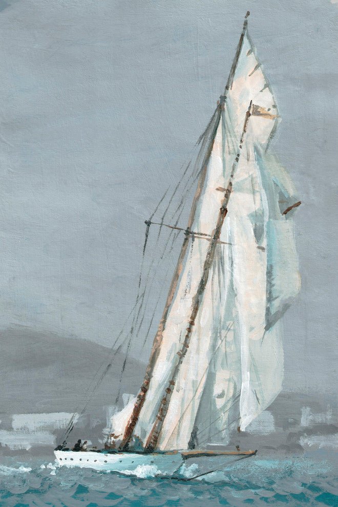 "White Sail" Painting Print on Wrapped Canvas, 30"x45"