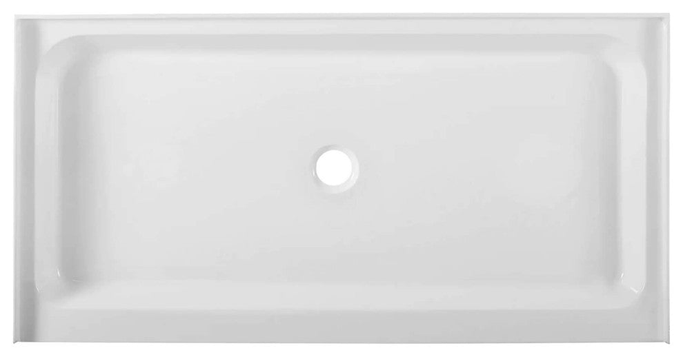 Fine Fixtures Single Threshold Shower Base, 60x30 - Center Drain