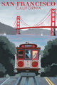 "Iconic San Francisco Cable Car" Painting Print on Wrapped Canvas, 20x30