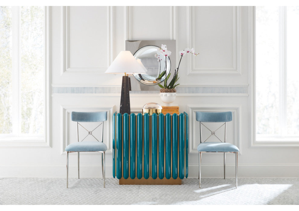 Lifestyle image of the cabinet in a stylish interior, fully visible.