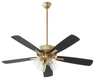 Ovation Traditional Ceiling Fan, Aged Brass