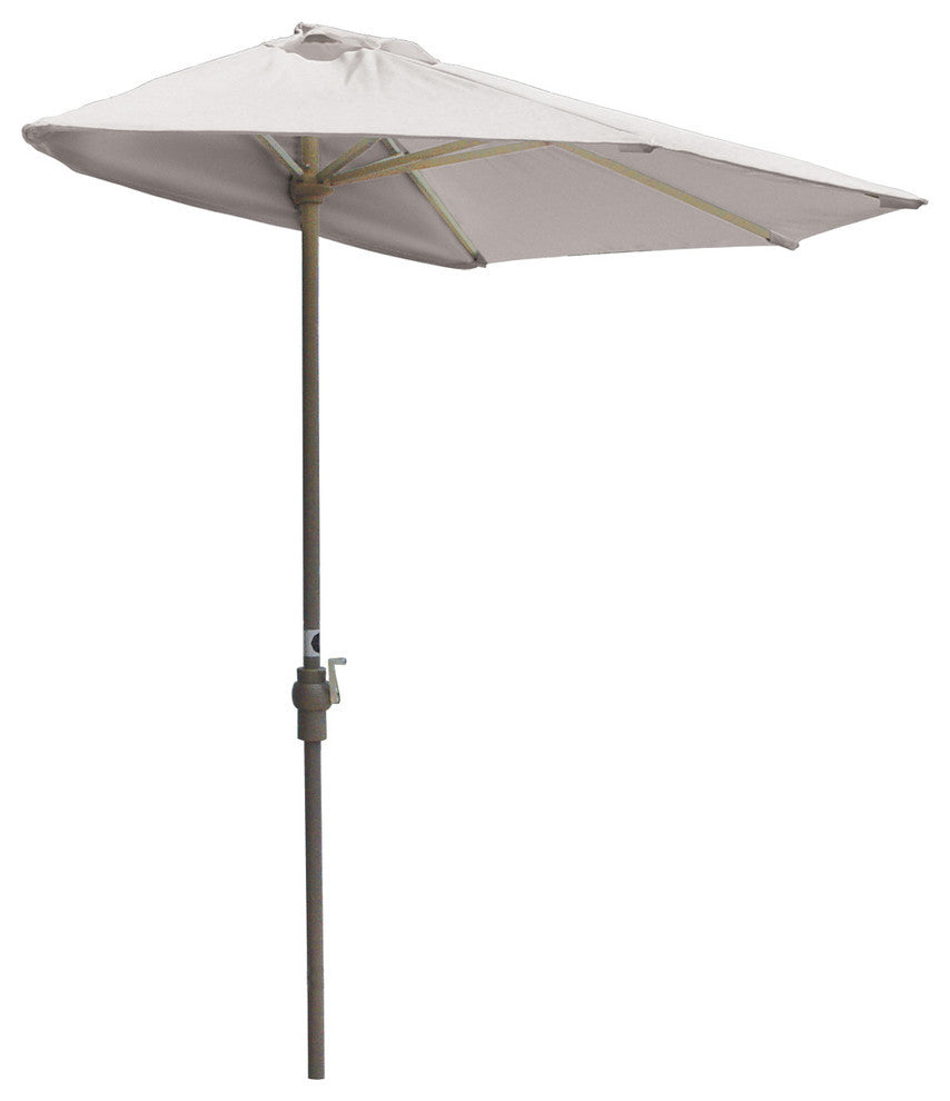 off-The-Wall Brella Half Umbrella, Natural, 9', Olefin Fabric