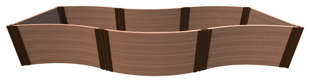 Classic Sienna 'Lazy Curve' - 4' X 12' X 22" Raised Garden Bed - 2" Profile