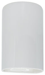 Ambiance ADA Small Cylinder Outdoor Wall Sconce, Closed, Gloss White, E26