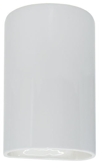Ambiance ADA Small Cylinder Outdoor Wall Sconce, Closed, Gloss White, E26
