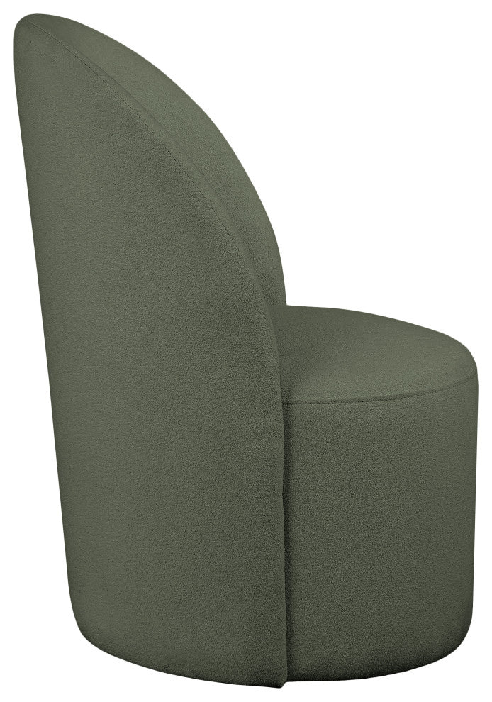 Hautely Boucle Fabric Upholstered Accent Chair, Green