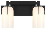 Caldwell 2-Light Bathroom Vanity, Matte Black