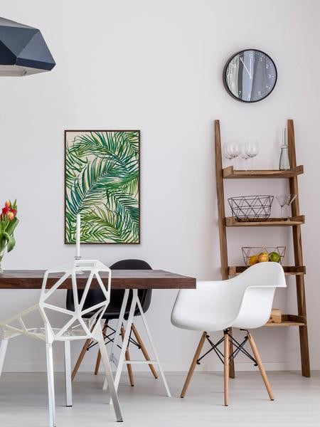 "Swirling Palms" Floater Framed Painting Print on Canvas, 20"x30"