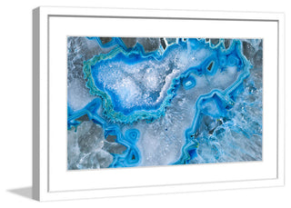 "Aquamarine Crystals" Framed Painting Print