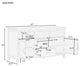 2 Doors and 2 Drawers TV Stand Open Style Cabinet living room Sideboard