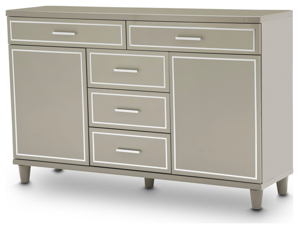 Urban Place Dresser With Mirror, Dove Gray