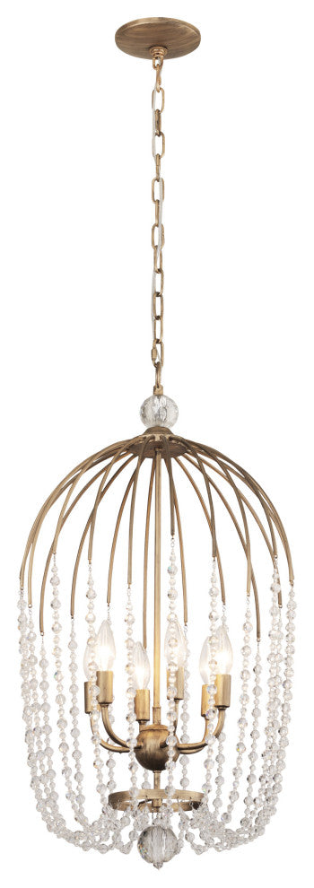 Varaluz-343F06HG-Six Light Pendant Havana Gold