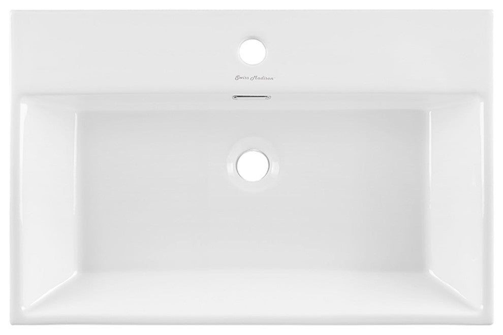 Claire 24 Ceramic Console Sink White Basin Chrome Legs