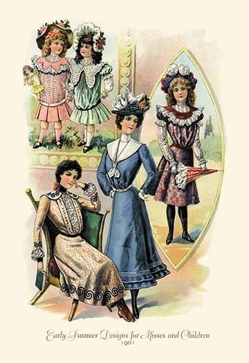 Early Summer Designs for Misses and Children- Fine Art Giclee Print 24" x 36"