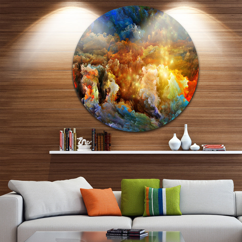 What Colors May Come, Abstract Disc Metal Wall Art, 11"