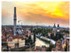 Verona at Sunset in Italy, Cityscape Canvas Art Print, 40"x30"