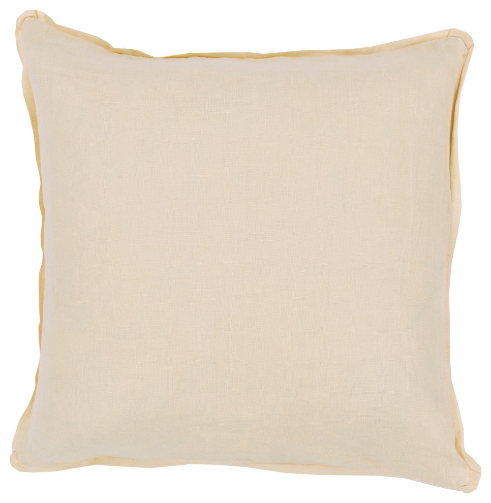 Surya Solid SL-005 22"x22" Pillow Cover, Bright Yellow