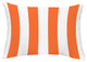 Rugby Stripe 14"x20" Decorative Stripe Outdoor Pillow, Orange