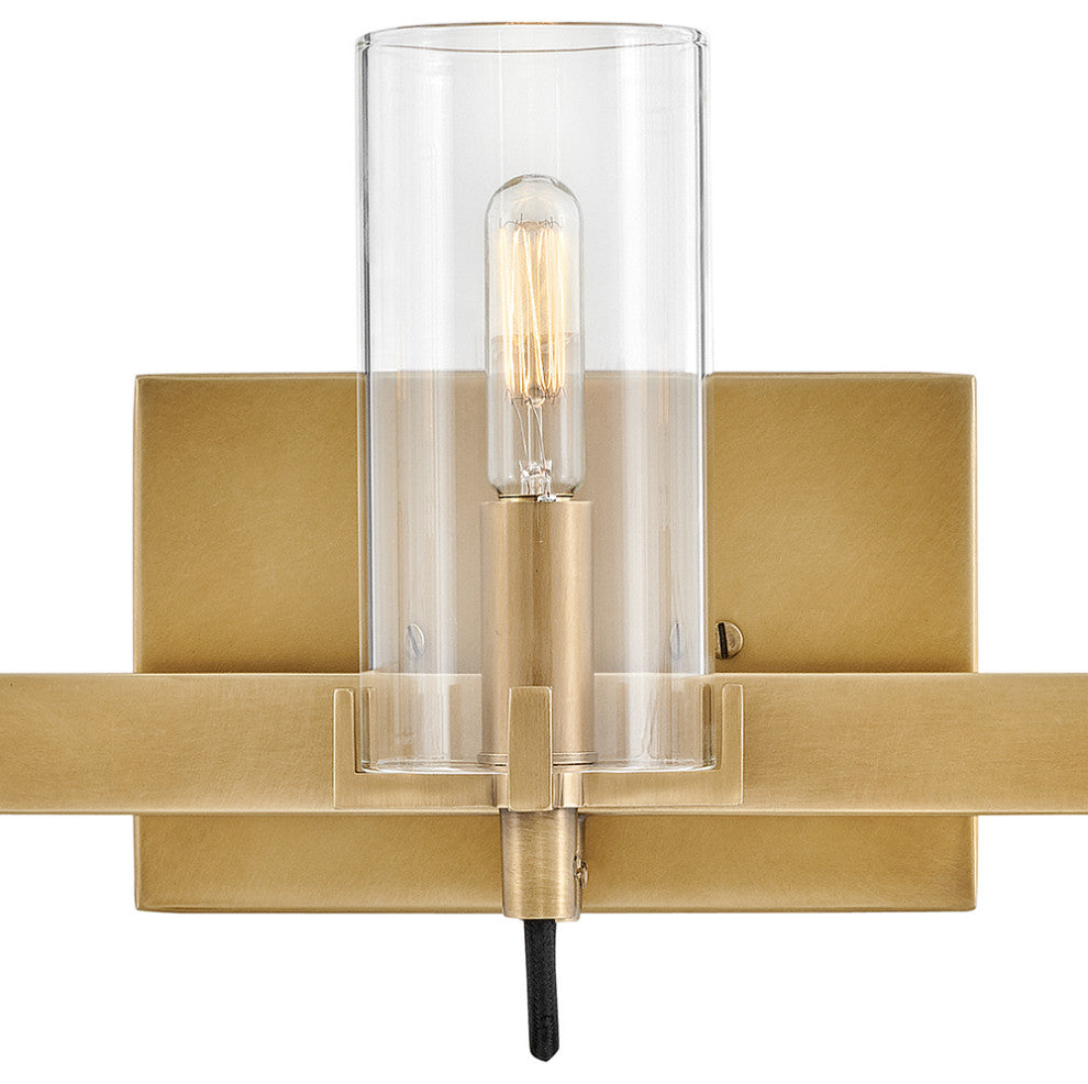 Hinkley Ryden Medium Three Light Vanity, Heritage Brass