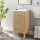 Render 18" Bathroom Vanity Cabinet, Oak White