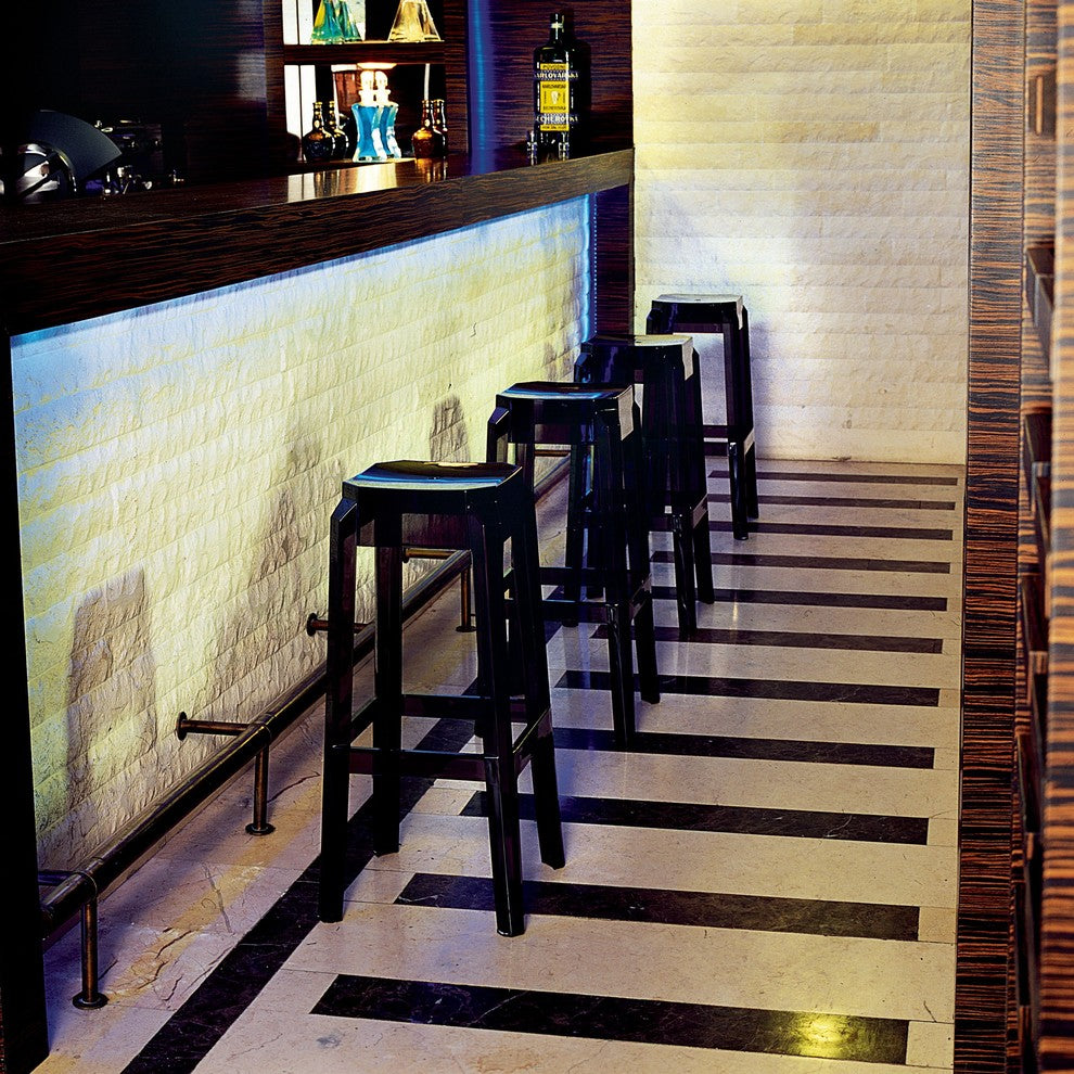 Compamia Fox Bar Stools, Set of 2, Transparent Black