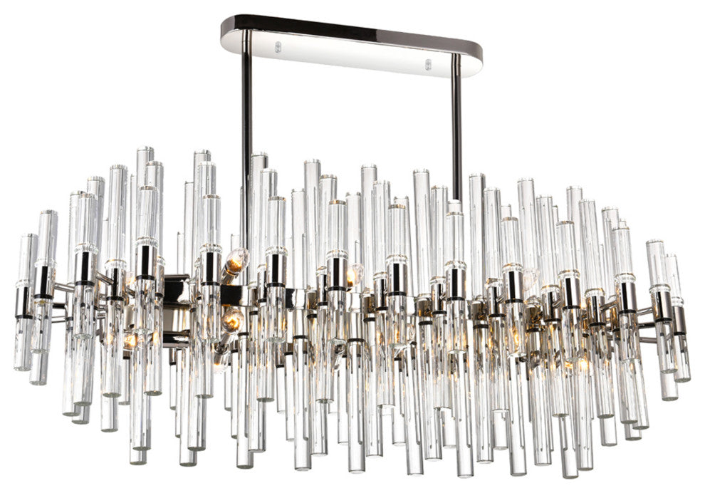 Miroir 16 Light Pool Table Light With Polished Nickel Finish