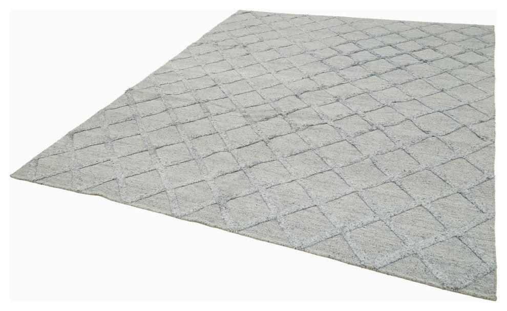 Rug N Carpet - Hand-knotted Modern Design 8' 0'' x 10' 0'' Wool Unique Kilim Rug
