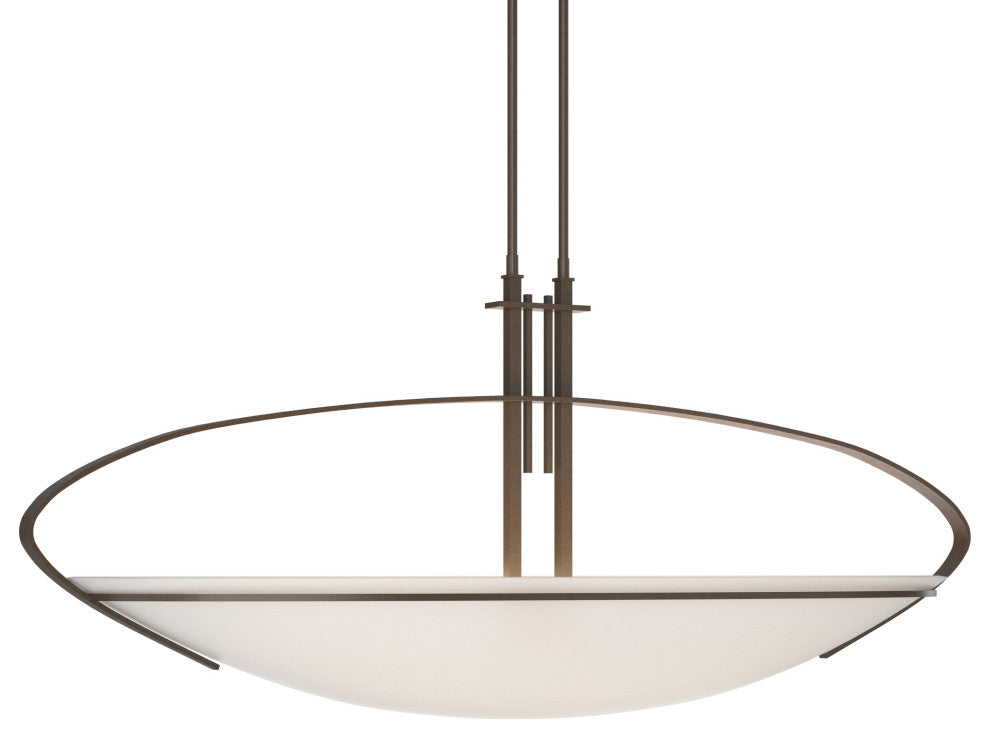 Mackintosh Large Pendant, Bronze Finish, Opal Glass
