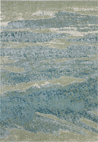 Illusions Mist Abstract Watercolor Area Rug, Ocean, 7'10 X 10'10