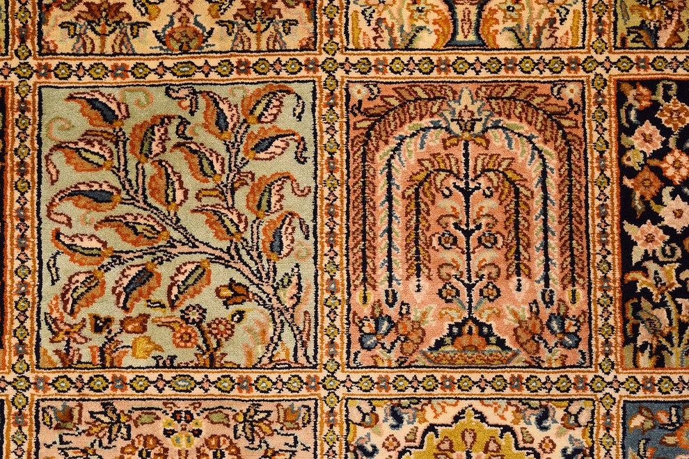 6'x4' Qum Pure Silk Area Rug Carpet Tree of Life Oriental Hand Knotted