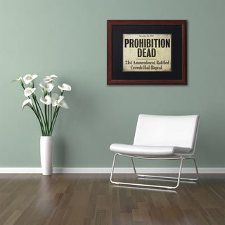 Color Bakery 'Prohibition' Art, Wood Frame, Black Matte, 14"x11"