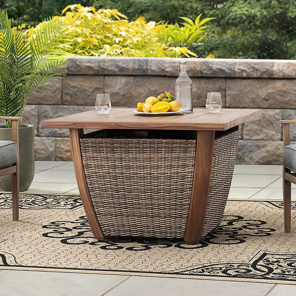 Sunjoy Belson Propane Burning Firepit Table