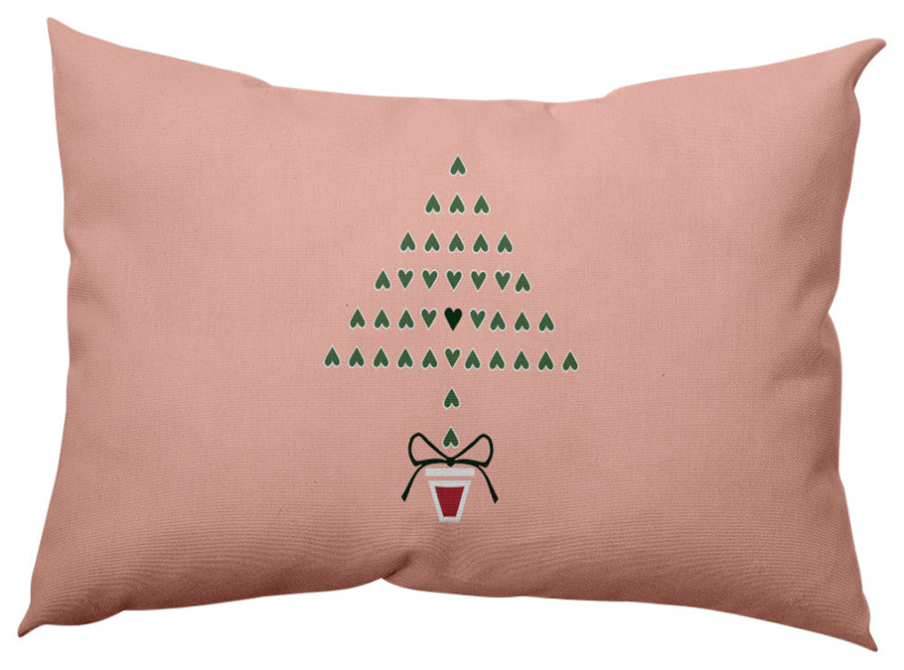 Hearty Holidays Decorative Throw Pillow, Peach, 14"x20"