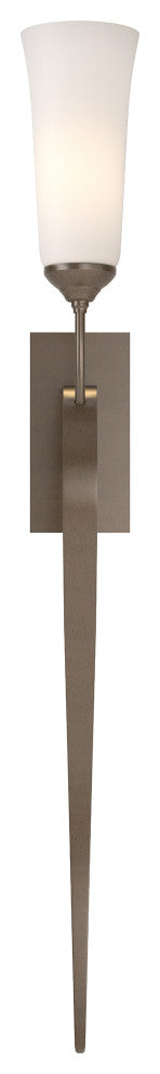 Sweeping Taper ADA Sconce, Bronze Finish, Opal Glass, Incandescent