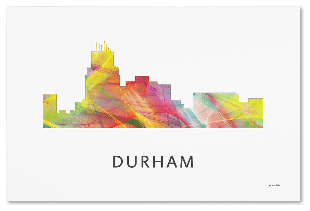 ''Durham North Carolina Skyline Wb-1'' Canvas Art, 19x12