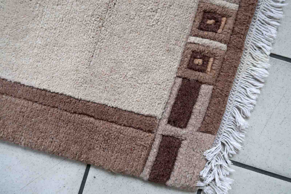 Handmade Vintage Tibetan Khaden Rug 2'x4', 64cmx124cm 1970s