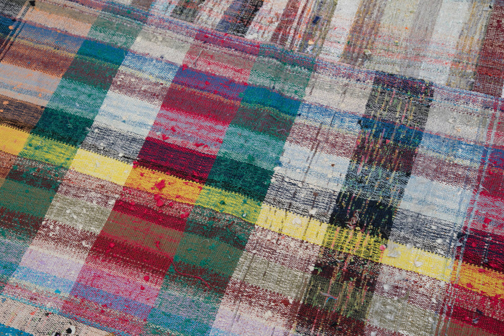 Rug N Carpet - Handmade Anatolian 5' 7'' x 7' 3'' Rustic Patchwork Kilim Rug
