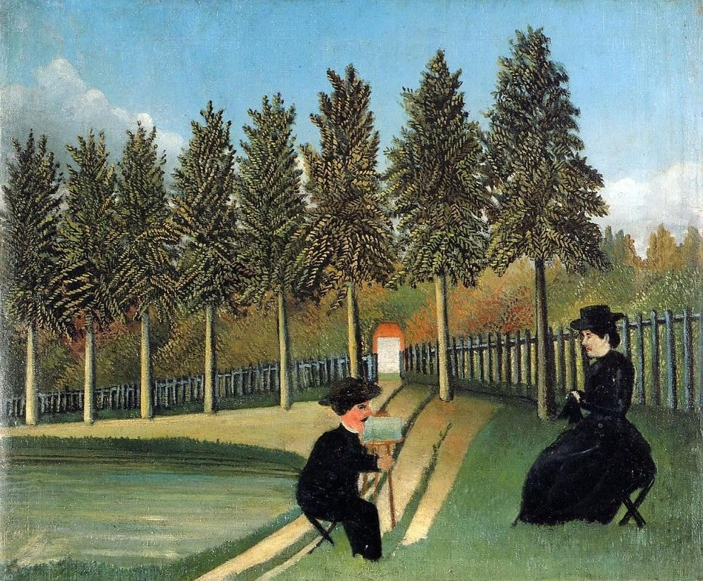 Henri Rousseau The Painter and His Wife Wall Decal
