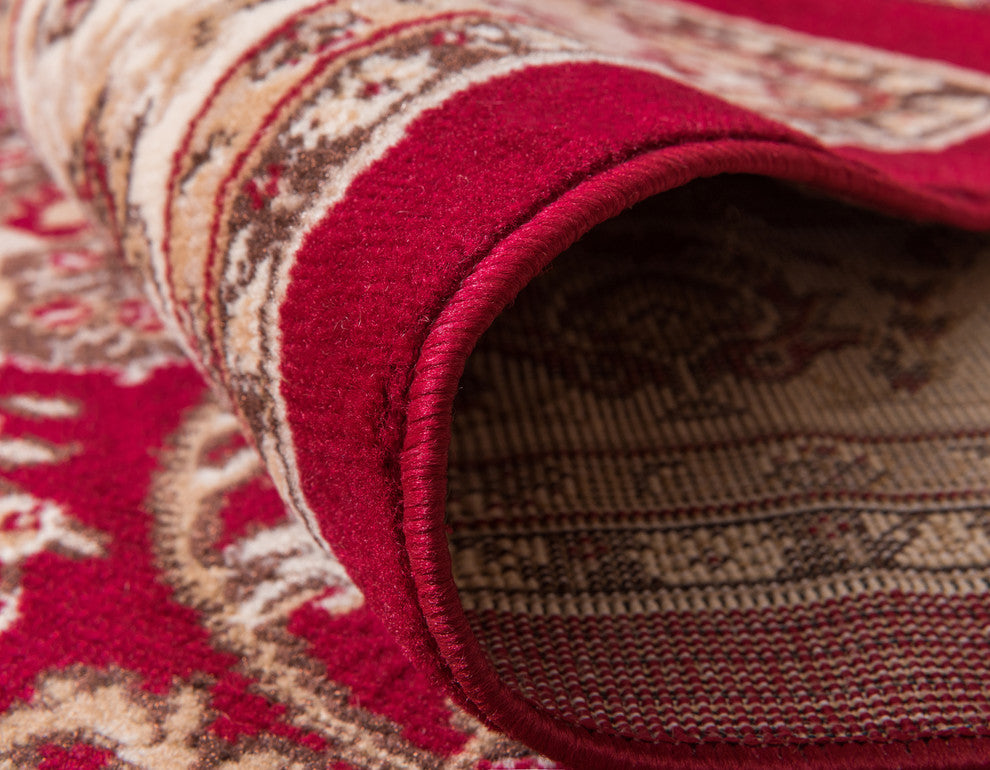 Unique Loom Burgundy Washington Sialk Hill 4' 0 x 6' 0 Area Rug