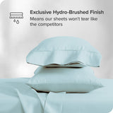 Bare Home 1800 Microfiber Sheet Set, Light Blue, Full