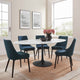 Black White Lippa 78" Oval Artificial Marble Dining Table