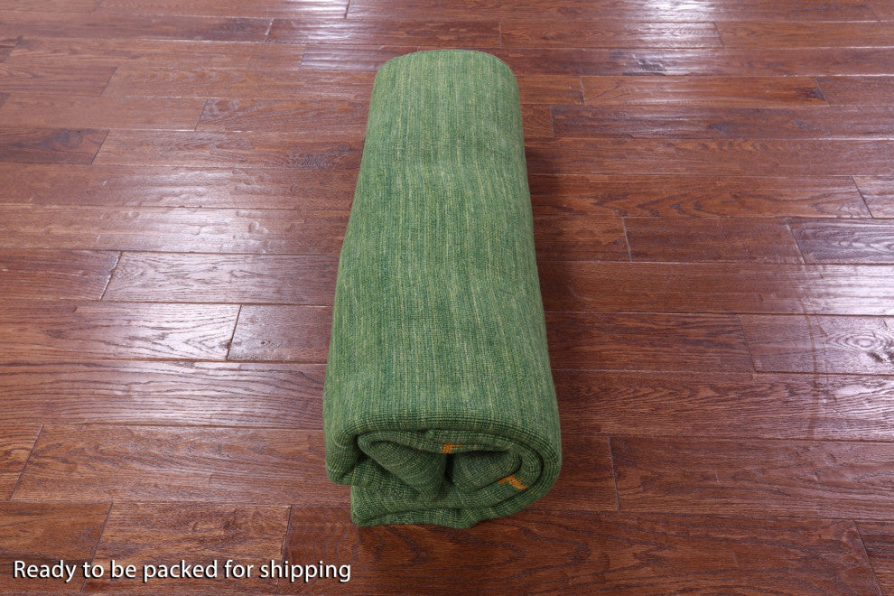 6' Square Handmade Persian Gabbeh Wool Rug - Q15077