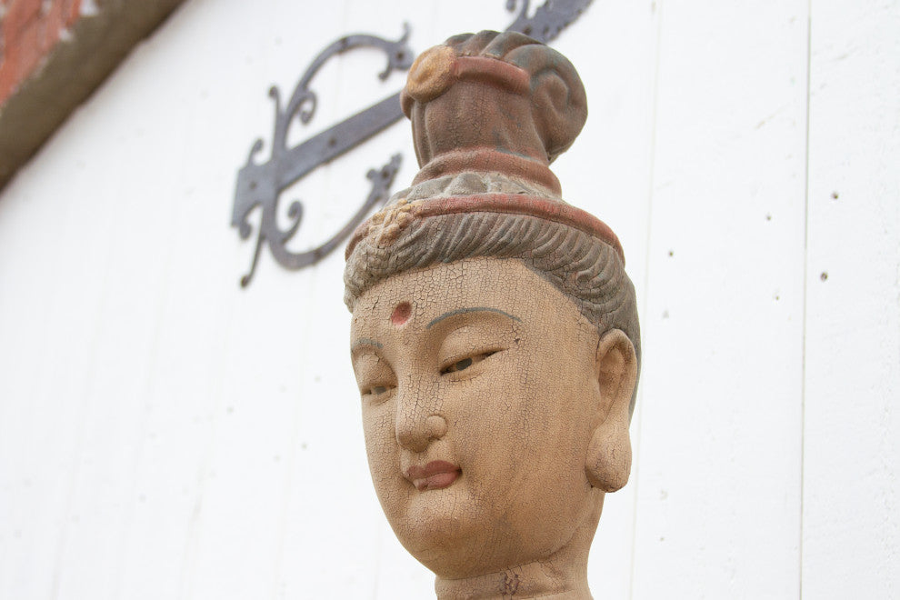 Rare Standing Antique Quan Yin Statue