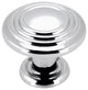Cosmas 4122CH Polished Chrome 3 Ring Cabinet Round Knob, Set of 25